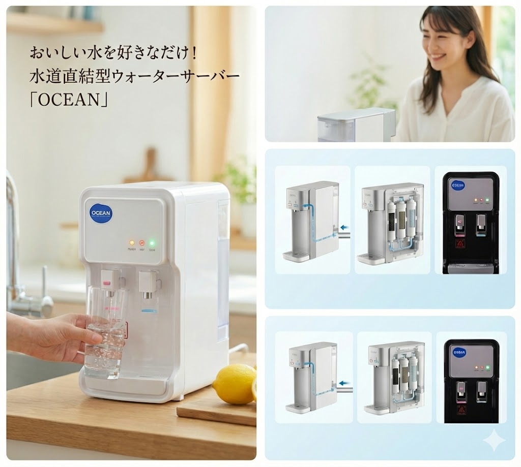 水道直結型ウォーターサーバー OCEAN